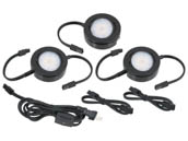 American Lighting MVP-3-BK 12.9 Watt MVP LED 3-Puck Light Kit With Roll Switch and 6