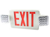 Exitronix VLED-U-WH-EL90-R LED Dual Head Exit/Emergency Sign, Battery Backup, Remote Head Capability