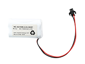 3.6 Volt 1000 mAh Ni-Cad Battery, 3 AA Cells, Triangle Configuration