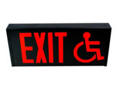 Exitronix CT700E-WB-BL-STANDARD/ADA Steel Exit Sign With Wheelchair Accessibility Symbol