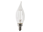 Feit Dimmable 5.5 Watt 2700K BA-10 Exposed White Filament LED Bulb, 60 Watt Equivalent (Pack of 4)