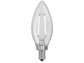 Feit Electric BPCTC60927CAWFIL/2 Feit Dimmable 5.5 Watt 2700K B-10 Exposed White Filament LED Bulb, 60 Watt Equivalent