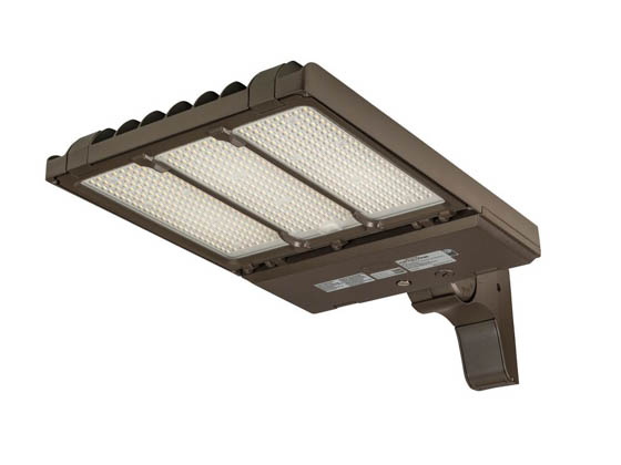 Keystone KT-ALED290PSL2OSBPMA8CSBVDIMP KT-ALED290PS-L2-OSB-PMA-8CSB-VDIM-P OpticSwap LED Area Fixture With Adjustable Arm Mount, Wattage and Color Selectable, Type III, IV & V Lenses Included, 1000W HID Equivalent